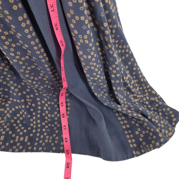 Free People Modern Kimono Maxi Dress Boho V Neck Blue Lace Up Tassels Size 4 - Picture 5 of 9